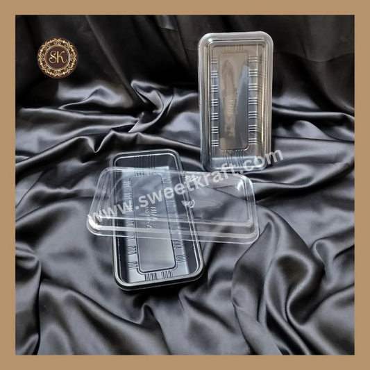 2 Brownie box (002-1909) | Brownie Container With Lid | Brownie Box | Cake Box | Black Colour - Pack Of 10 Pieces Sweetkraft | Baking supplies