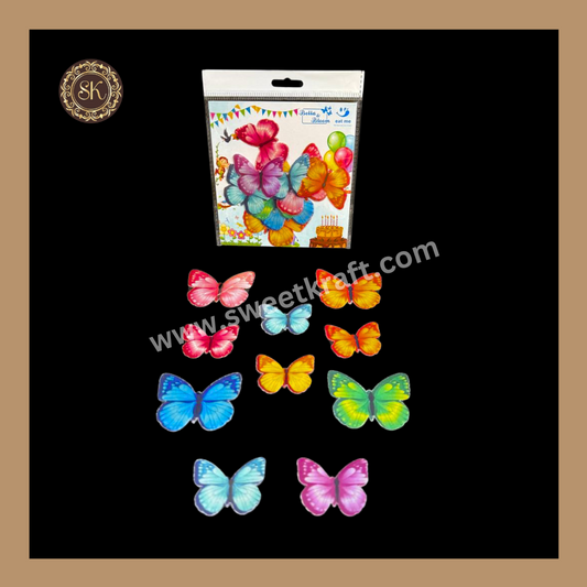 Edible Wafer Butterfly | Pre-Cut Wafer Paper | Stick on Cake Decor | Cake Topper - (EB-014) Sweetkraft | Baking supplies