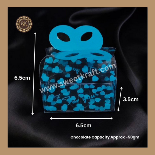 PVC Chocolate Box | Mini Chocolate Box | For You Gift Box | Blue | Kareena J-21 Sweetkraft | Baking supplies