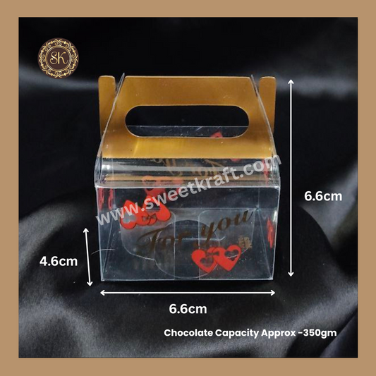 Chocolate PVC Box | Mini Chocolate Box | Gift Box With Handle (130A01) Sweetkraft | Baking supplies