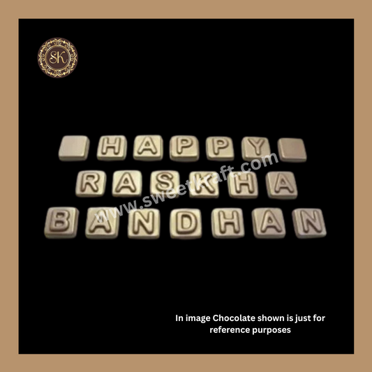 Plastic chocolate mould | Cacao | Happy Raksha bandhan Mould | 3 Lines SMS Box | Plastic Mold | Plastic molds (PM-336) Sweetkraft | Baking supplies
