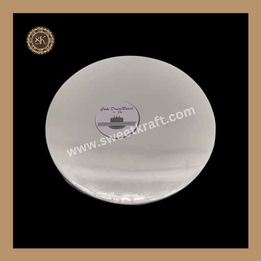 Cake Drum Board | Cake Base | Drum Board | Pastry Board | White - 14inch (Pack of 1pc) Sweetkraft | Baking supplies