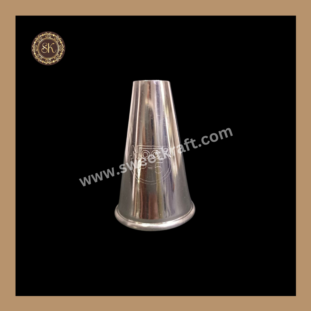 Noor-P-5 Icing Nozzle Stainless Steel Nozzle Tool Reusable Washable  Cake Decor