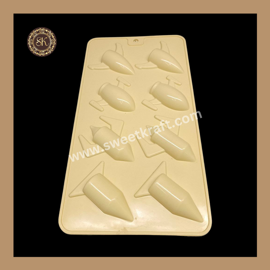 Silicon Chocolate Mould | Diwali Silicone Mould | Crackers Silicone Mould | Blue | Pack Of 1pc (CSM-031) Sweetkraft | Baking supplies