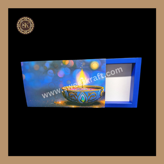 18 Cavity Diwali Box | Mithai Box | Happy Diwali | Golden Cavity Box | Chocolate Box | Gift Box | Blue Colour - (Only Box)