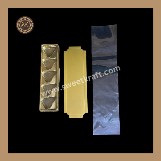 5 Choco Pack Modak | Cavity Box | Chocolate Box | Modak Chocolate Box | Golden Colour - 5 Pieces & 10 Pieces Sweetkraft | Baking supplies