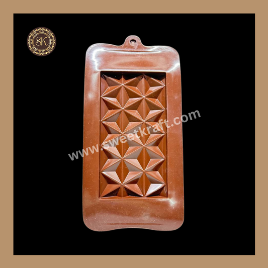 Diamond Silicone Mould | Silicone Chocolate Bar Mould | Brown Silicone Mould | Pack Of 1pc Sweetkraft | Baking supplies