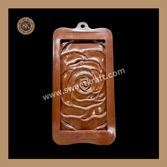 Silicone Chocolate Mould | Rose Pattern Silicone Bar Mould | Brown Silicone Mould | Pack Of 1pc (CSM-005) Sweetkraft | Baking supplies