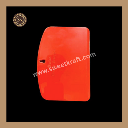Dough Scraper | Red | Plastic Scraper | Multipurpose Baking Tools Sweetkraft | Baking supplies