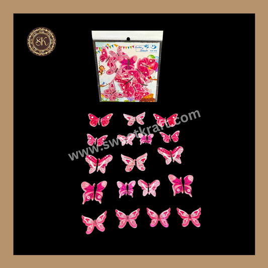 Edible Wafer Butterfly | Pre-Cut Wafer Paper | Stick on Cake Decor | Cake Topper - (EB-009) Sweetkraft | Baking supplies