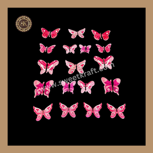 Edible Wafer Butterfly | Pre-Cut Wafer Paper | Stick on Cake Decor | Cake Topper - (EB-009) Sweetkraft | Baking supplies