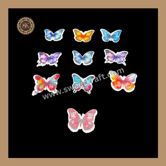 Edible Wafer Butterfly | Pre-Cut Wafer Paper | Stick on Cake Decor | Cake Topper - (EB-013) Sweetkraft | Baking supplies