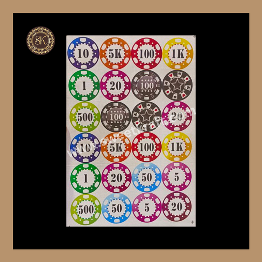 Coin Sticker | Chocolate Bar Stickers | Pack Of 5sheets - (RBS-016) Sweetkraft | Baking supplies