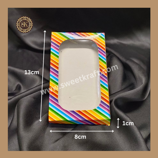Rainbow Box | Chocolate Bar Box | Multi Colour Print Bar Box | Chocolate Box Sweetkraft | Baking supplies