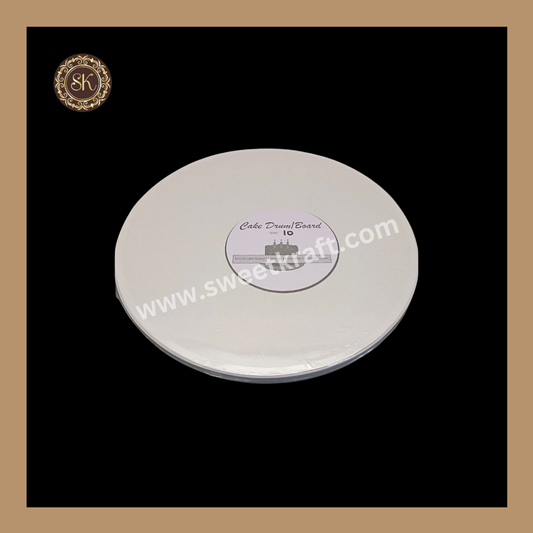 Cake Drum Board | Cake Base | Drum Board | Pastry Board | White-10inch (Pack of 1pc) Sweetkraft | Baking supplies