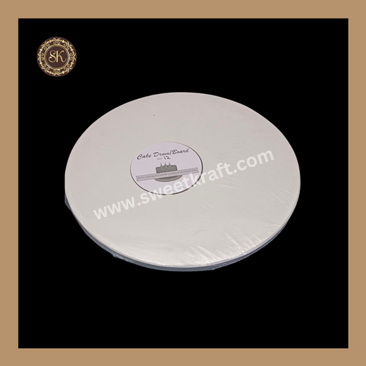 Cake Drum Board | Cake Base | Drum Board | Pastry Board | White - 12inch (Pack of 1pc) Sweetkraft | Baking supplies
