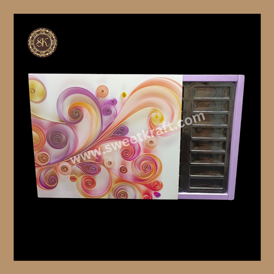 24 Cavity Q-Bar OTC Box | Long Cavity Chocolate Box | Gifting Box | Purple - (With Cavity & Lid Cover) Sweetkraft | Baking supplies