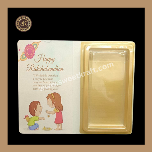 Happy Raksha Bandhan Bar Book | Chocolate Bar Book | Chocolate Box | Bar Box | Orange - (Pack Of 5pcs) Sweetkraft | Baking supplies