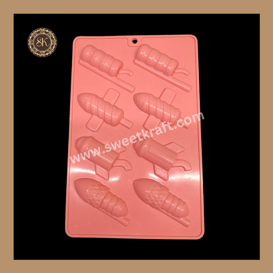 Silicon Chocolate Mould | Diwali Silicone Mould | Crackers Coin Silicone Mould | Pink | Pack Of 1pc (CSM-032) Sweetkraft | Baking supplies