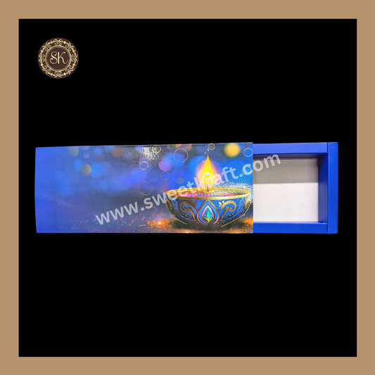 12 Cavity Diwali Box | Mithai Box | Happy Diwali | Golden Cavity Box | Chocolate Box | Gift Box | Blue Colour - (Only Box)