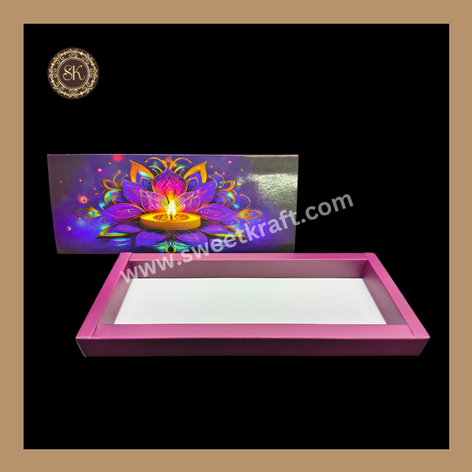12 Cavity Diwali Box | Mithai | Happy Diwali | Golden Cavity Box | Chocolate Box | Gift Box | Multi Colour - (Only Box)