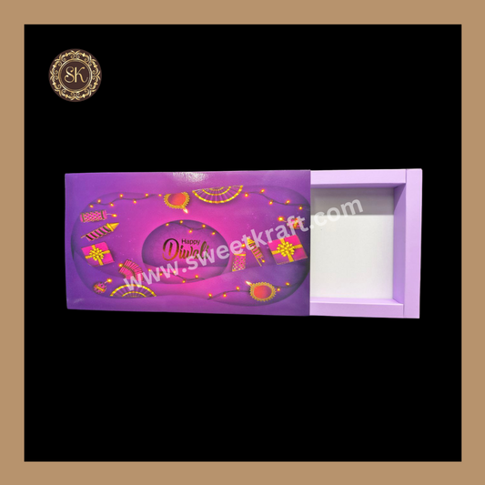 18 Cavity Diwali Box | Mithai Box | Happy Diwali | Golden Cavity Box | Chocolate Box | Gift Box | 	Purple Colour - (Only Box)