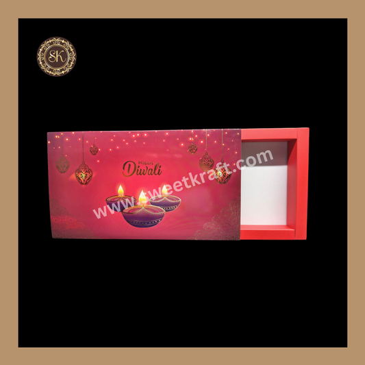 18 Cavity Diwali Box | Mithai Box | Happy Diwali | Golden Cavity Box | Chocolate Box | Gift Box | Red Colour - (Only Box)
