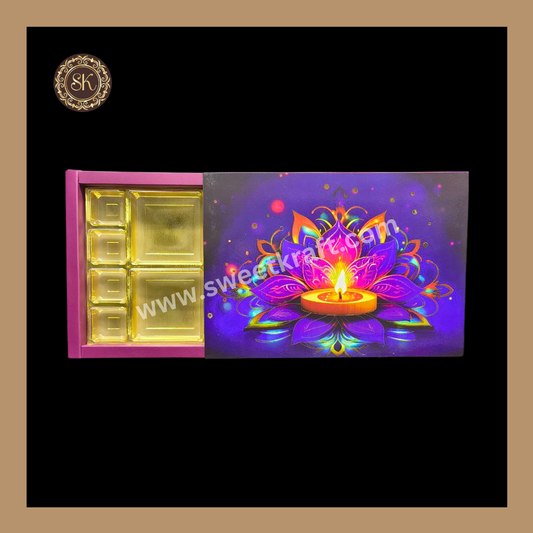 24 DC Diwali Box | Golden Cavity | Chocolate Box | Gift Box | Mithai Box | Multi- (With Cavity Lid Cover)