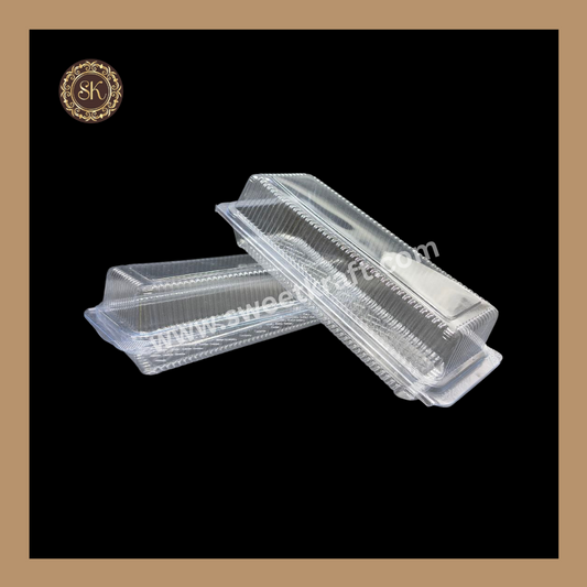 PVC Plastic Container | Disposable Cake Container | Transparent Box | Rectangle (003- 0821)