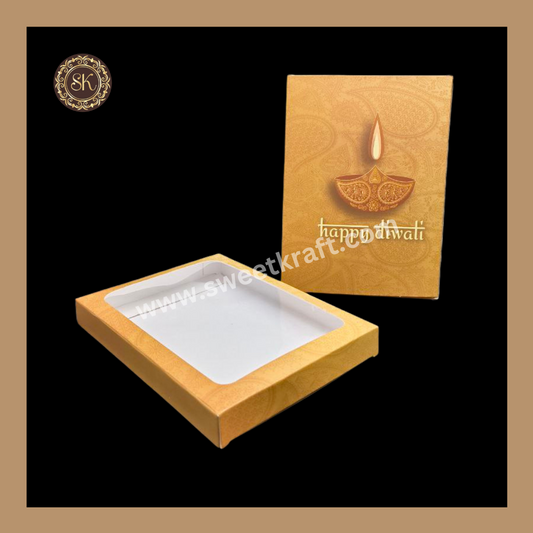 12 Cavity Box | Diwali Greeting Box | Golden Cavity | Chocolate Box | Gift Box | Mithai Box | Brown- (Only Box)