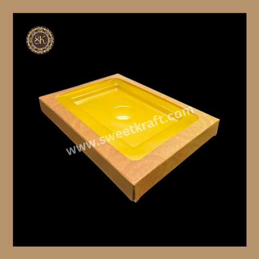 12 Cavity Box | Diwali Greeting Box | Bar Cavity | Golden Cavity | Chocolate Box | Gift Box | Mithai Box | Brown- (With Cavity Tray)
