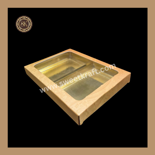 12 Cavity Box | Diwali Greeting Box | Partition Cavity | Golden Cavity | Chocolate Box | Gift Box | Mithai Box | Brown- (With Cavity Tray)