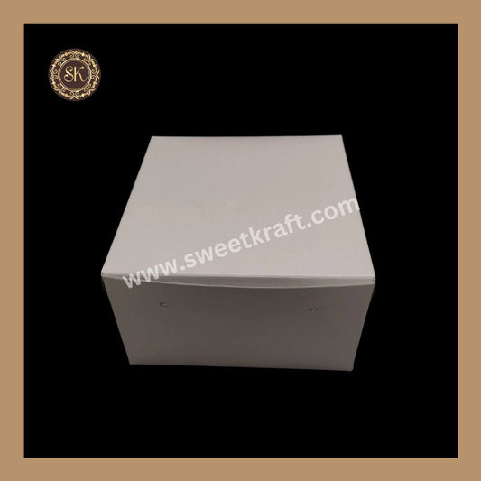1/4 kg White Duplex Cake Box 6*6*4" Sweetkraft | Baking supplies