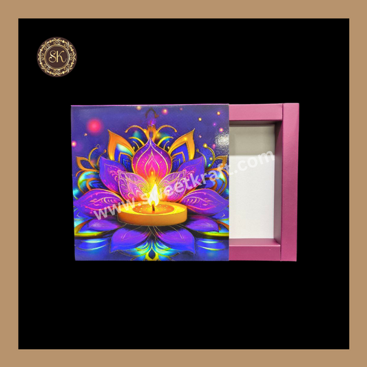 9 Cavity Diwali Box | Mithai Box | Happy Diwali | Golden Cavity Box | Chocolate Box | Gift Box | Multi Colour - (Only Box)