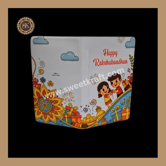 Happy Raksha Bandhan Bar Book | Chocolate Bar Book | Chocolate Box | Bar Box | White - (Pack Of 5pcs)