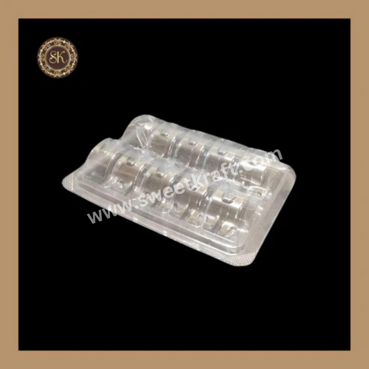 10 Macaron PVC Box | Macaron Box | Black | With Lid - Pack Of 10 Pieces (MF-003) Sweetkraft | Baking supplies