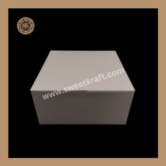 1/2 Kg White Duplex Cake box 8*8*4" Sweetkraft | Baking supplies