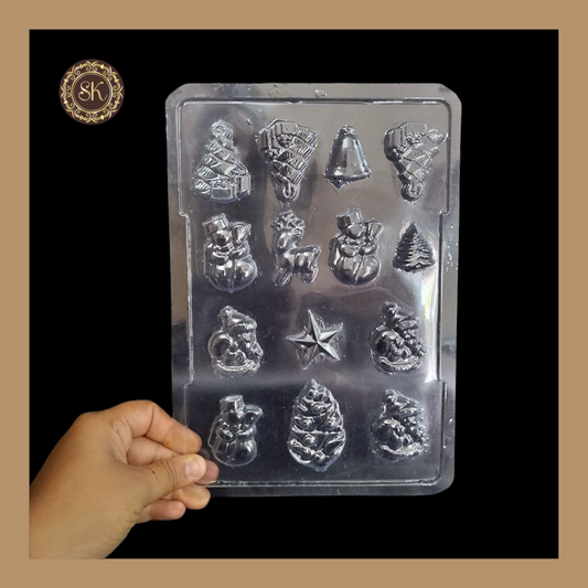 Plastic chocolate mould | Christmas Designing Chocolate Mould | Chocolate Plastic Mold | Plastic molds  (PM-15) Sweetkraft | Baking supplies