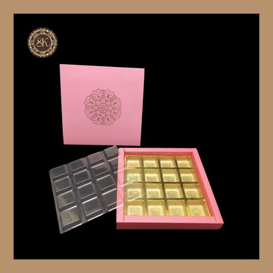 12 Cavity Pastel Box | Golden Cavity Box | Chocolate Box | Gift Box - (With Tray & Lid Cover) Sweetkraft | Baking supplies