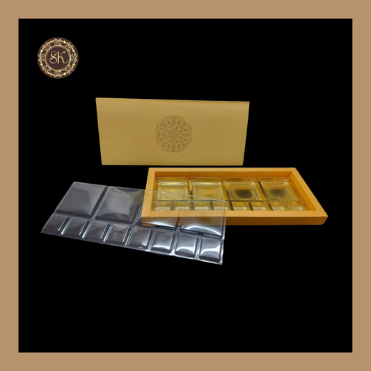 24 DC Pastel Box | Golden Cavity Box | Chocolate Box | Gift Box - (With Cavity & Lid Cover) Sweetkraft | Baking supplies