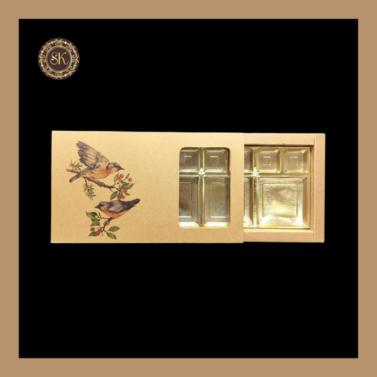 18 Eco-Nature DC Box | Golden Cavity Box | Chocolate Box | Gift Box - (With Tray & Lid Cover) Sweetkraft | Baking supplies