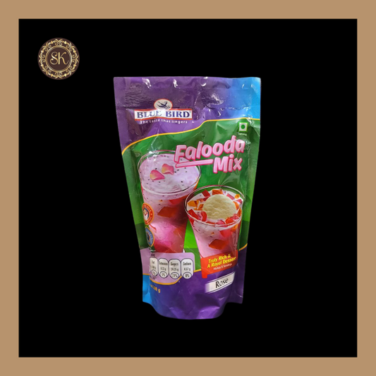 Rose Falooda | Falooda Mix | Instant Falooda Mix | Blue Bird - 200gms Sweetkraft | Baking supplies