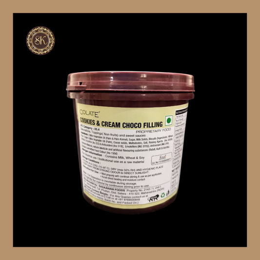 Cookie & Cream Choco Filling | Colate - 1kg Sweetkraft | Baking supplies