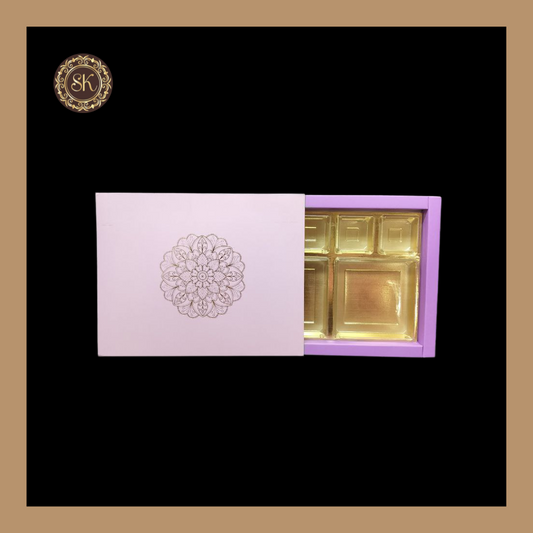 12 DC Pastel Box | Golden Cavity Box | Chocolate Box | Gift Box - (With Tray & Lid Cover) Sweetkraft | Baking supplies