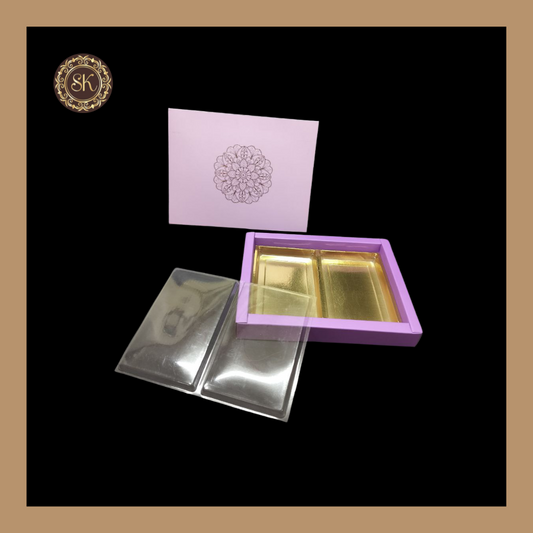 12 DC Pastel Box | Golden Cavity Box | Chocolate Box | Gift Box - (With Tray & Lid Cover) Sweetkraft | Baking supplies