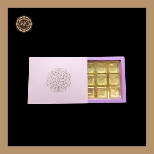 12 Cavity Pastel Box | Golden Cavity Box | Chocolate Box | Gift Box - (With Cavity & Lid Cover) Sweetkraft | Baking supplies