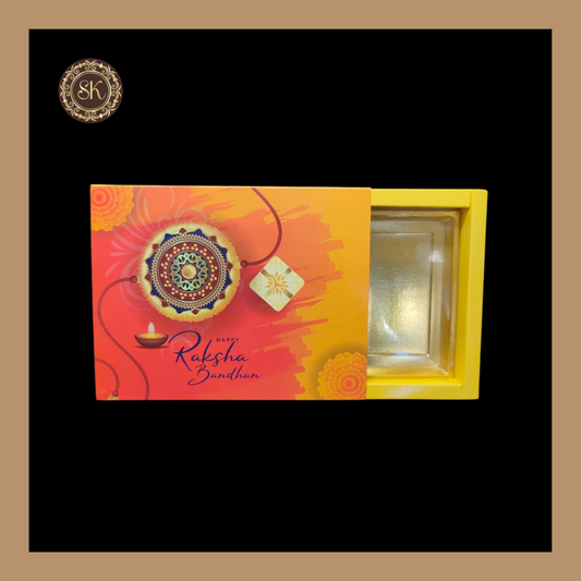 12 Cavity Raksha Bandhan Box | Yellow Cavity Box | Chocolate Box | Gift Box - (Only Box) Sweetkraft | Baking supplies