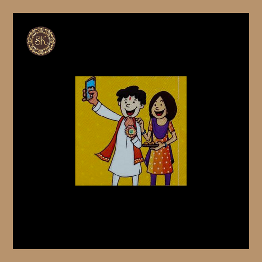 Happy Raksha Bandhan Sticker | Chocolate Cavity Stickers | Pack Of 5sheets - (RBS-004) Sweetkraft | Baking supplies