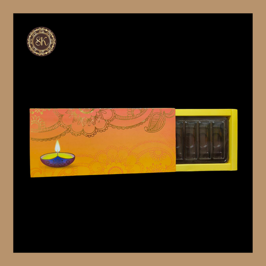 8 Cavity Diwali Q-Box | Long Cavity Chocolate Box | Diwali Gifting Box | Purple - (With Cavity & Lid Cover) Sweetkraft | Baking supplies