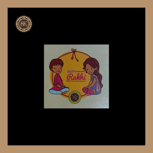 Happy Raksha Bandhan Sticker | Chocolate Cavity Stickers | Pack Of 5sheets - (RBS-010) Sweetkraft | Baking supplies